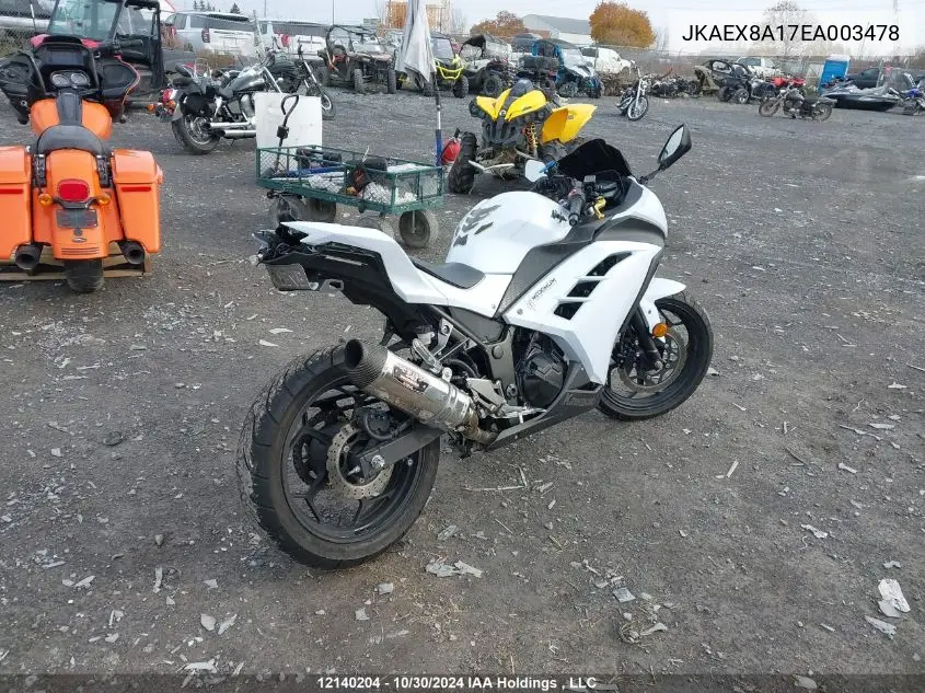 2014 Kawasaki Ex300 A VIN: JKAEX8A17EA003478 Lot: 12140204