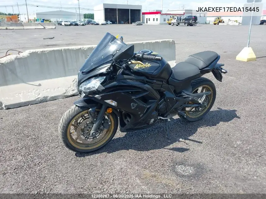 2014 Kawasaki Ex650 F VIN: JKAEXEF17EDA15445 Lot: 12350267