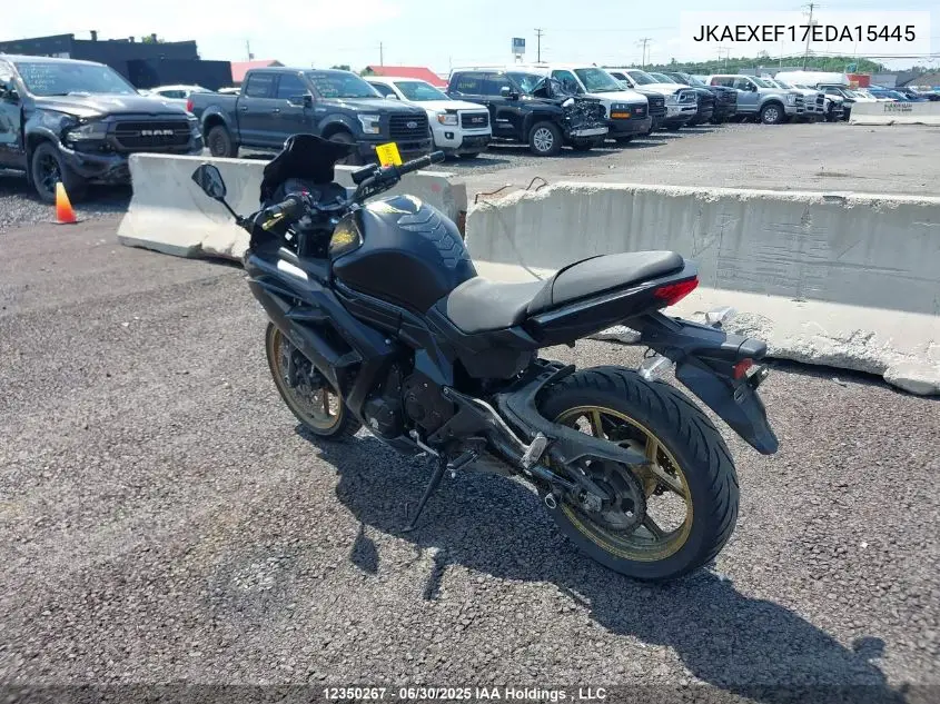 2014 Kawasaki Ex650 F VIN: JKAEXEF17EDA15445 Lot: 12350267