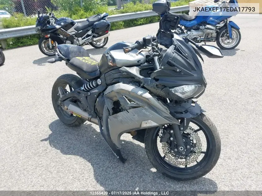 2014 Kawasaki Ex650 F VIN: JKAEXEF17EDA17793 Lot: 12355420