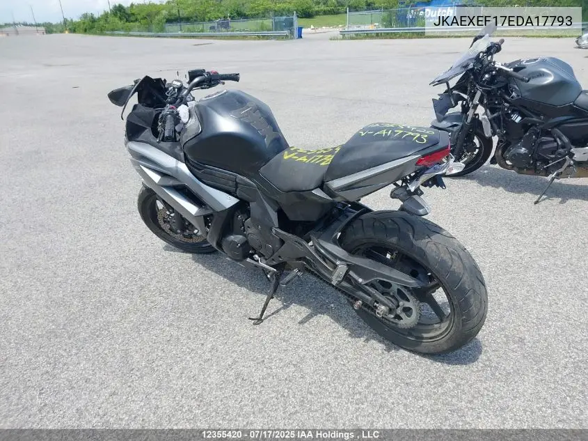 2014 Kawasaki Ex650 F VIN: JKAEXEF17EDA17793 Lot: 12355420