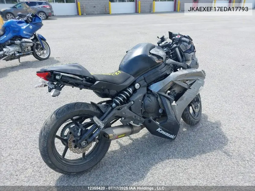 2014 Kawasaki Ex650 F VIN: JKAEXEF17EDA17793 Lot: 12355420