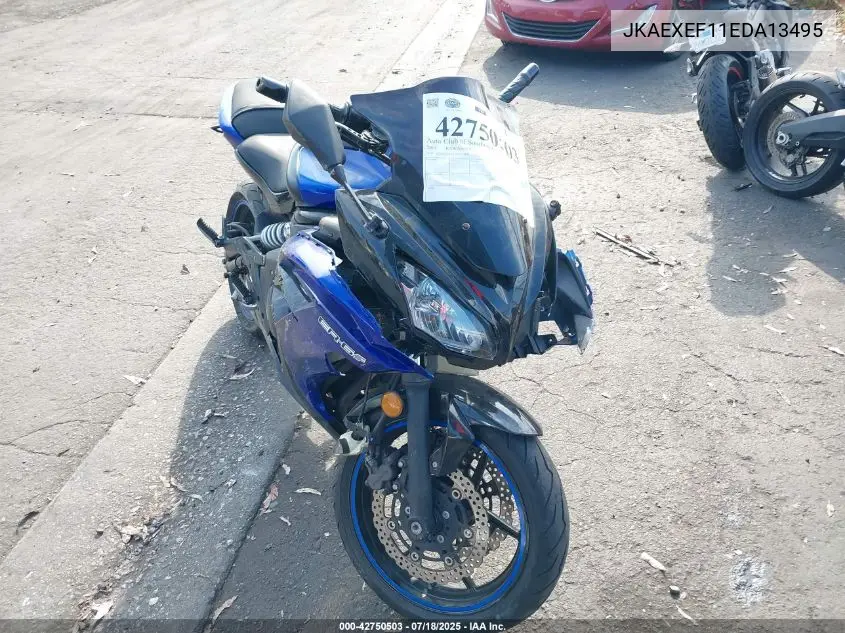 2014 Kawasaki Ex650 F VIN: JKAEXEF11EDA13495 Lot: 42750503