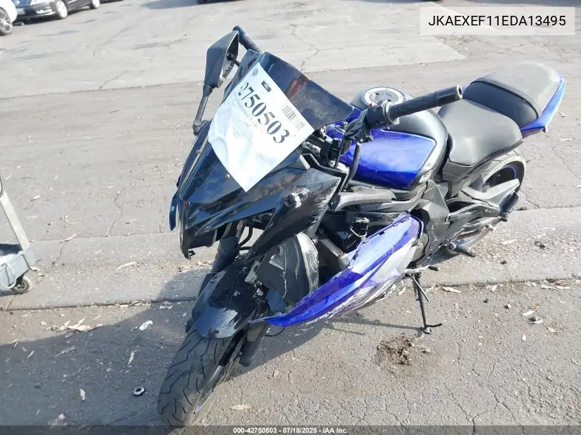 2014 Kawasaki Ex650 F VIN: JKAEXEF11EDA13495 Lot: 42750503
