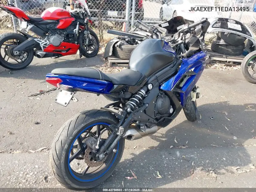 2014 Kawasaki Ex650 F VIN: JKAEXEF11EDA13495 Lot: 42750503