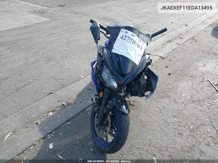 2014 Kawasaki Ex650 F VIN: JKAEXEF11EDA13495 Lot: 42750503