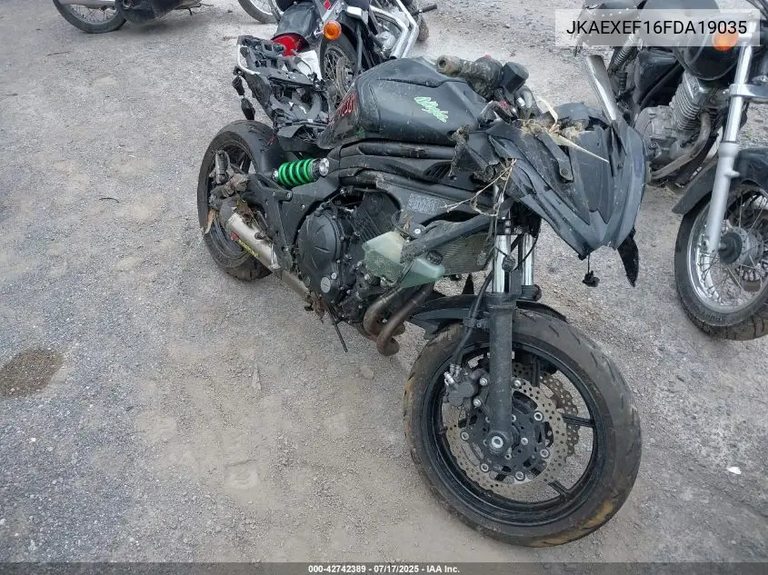 2015 Kawasaki Ex650 F VIN: JKAEXEF16FDA19035 Lot: 42742389