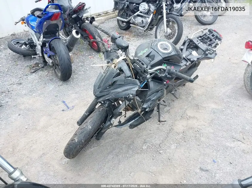 2015 Kawasaki Ex650 F VIN: JKAEXEF16FDA19035 Lot: 42742389