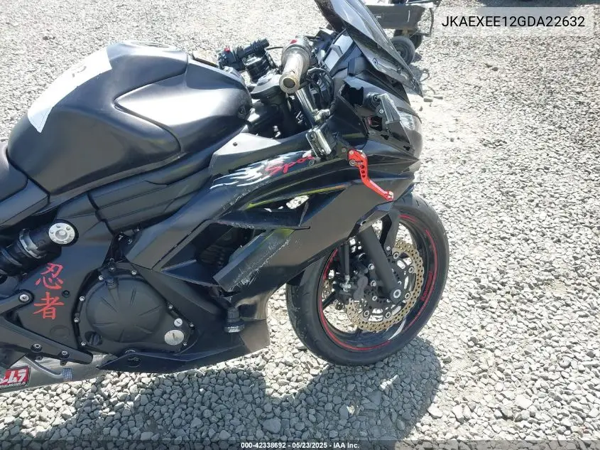 2016 Kawasaki Ex650 E VIN: JKAEXEE12GDA22632 Lot: 42338692