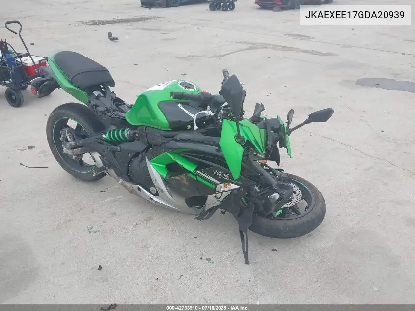 2016 Kawasaki Ex650 E VIN: JKAEXEE17GDA20939 Lot: 42733910