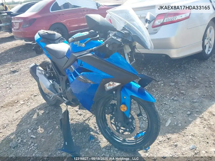 2017 Kawasaki Ex300 A VIN: JKAEX8A17HDA33165 Lot: 12316827
