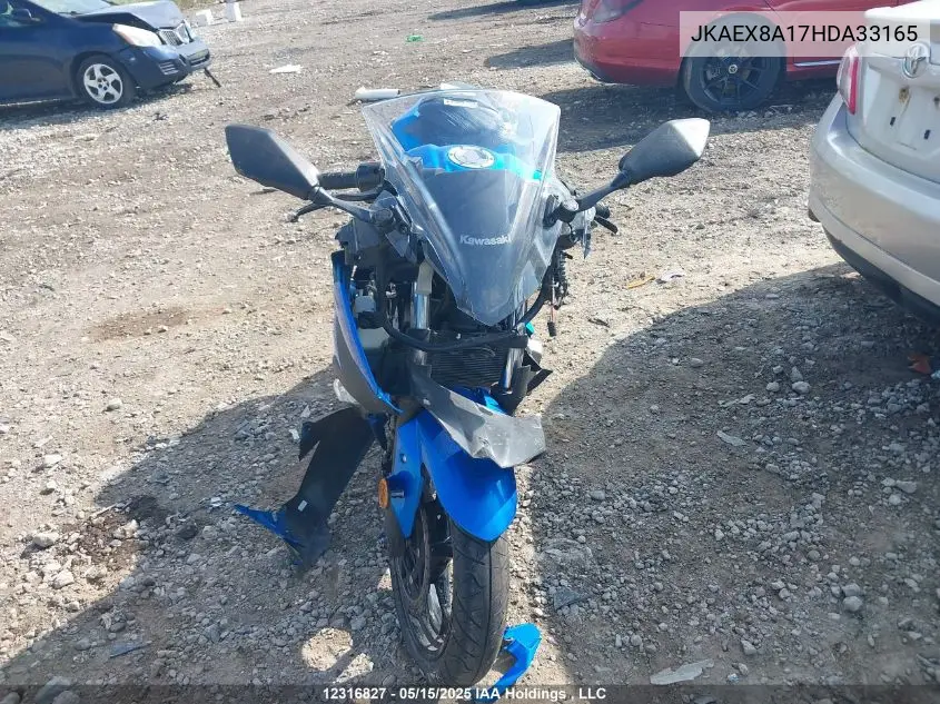 2017 Kawasaki Ex300 A VIN: JKAEX8A17HDA33165 Lot: 12316827