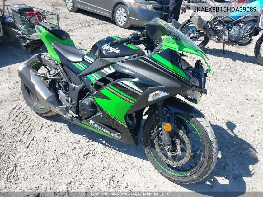2017 Kawasaki Ex300 B VIN: JKAEX8B15HDA39089 Lot: 12323001