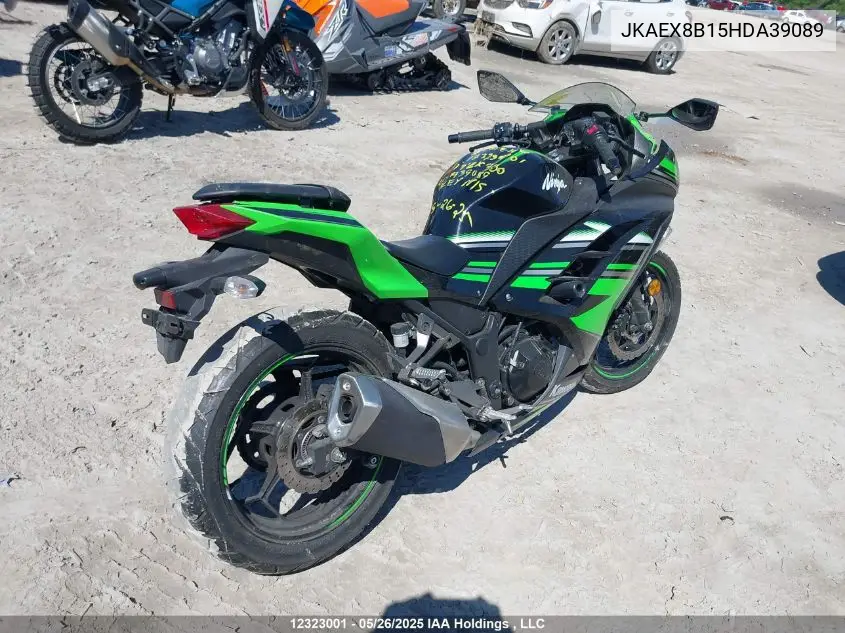2017 Kawasaki Ex300 B VIN: JKAEX8B15HDA39089 Lot: 12323001