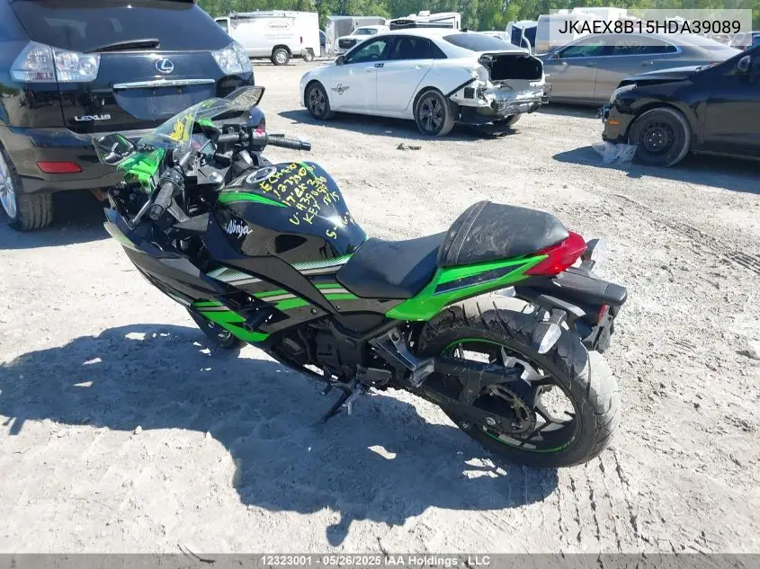 2017 Kawasaki Ex300 B VIN: JKAEX8B15HDA39089 Lot: 12323001