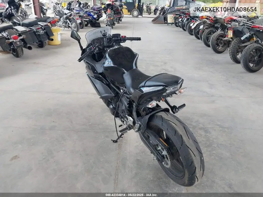 2017 Kawasaki Ex650 F VIN: JKAEXEK10HDA08654 Lot: 42334814