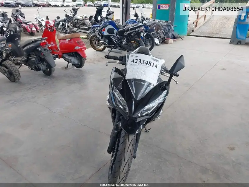 2017 Kawasaki Ex650 F VIN: JKAEXEK10HDA08654 Lot: 42334814