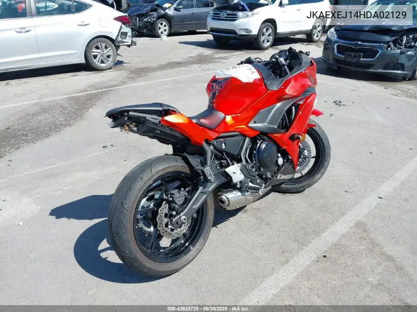 2017 Kawasaki Ex650 J VIN: JKAEXEJ14HDA02129 Lot: 42625725