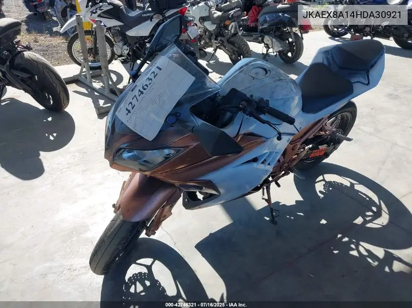 2017 Kawasaki Ex300 A VIN: JKAEX8A14HDA30921 Lot: 42746321