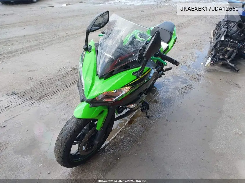 2018 Kawasaki Ex650 F VIN: JKAEXEK17JDA12660 Lot: 42752924