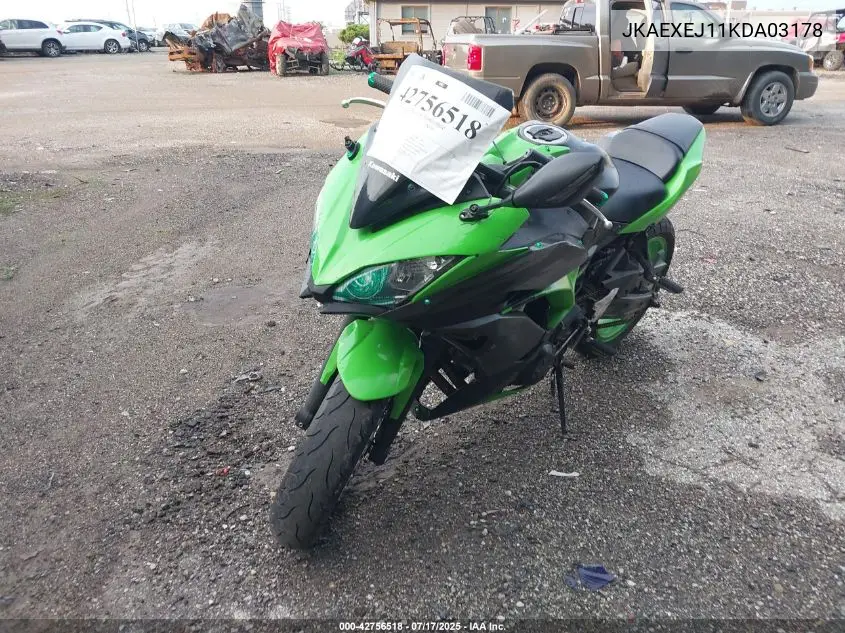 2019 Kawasaki Ex650 J VIN: JKAEXEJ11KDA03178 Lot: 42756518
