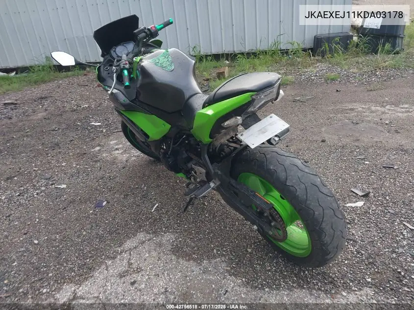 2019 Kawasaki Ex650 J VIN: JKAEXEJ11KDA03178 Lot: 42756518