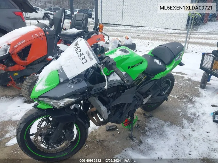 2020 Kawasaki Ex650 N VIN: ML5EXEN1XLDA09721 Lot: 40962532