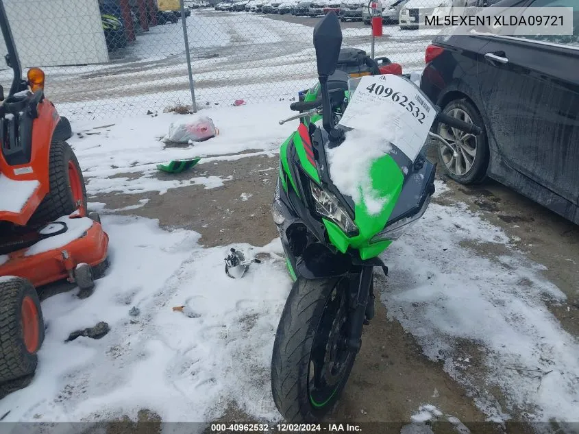 2020 Kawasaki Ex650 N VIN: ML5EXEN1XLDA09721 Lot: 40962532