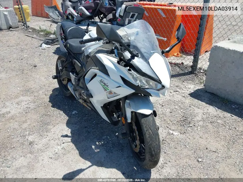 2020 Kawasaki Ex650 M VIN: ML5EXEM10LDA03914 Lot: 42791966
