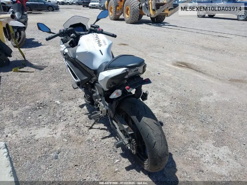 2020 Kawasaki Ex650 M VIN: ML5EXEM10LDA03914 Lot: 42791966