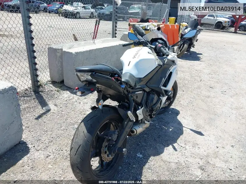 2020 Kawasaki Ex650 M VIN: ML5EXEM10LDA03914 Lot: 42791966