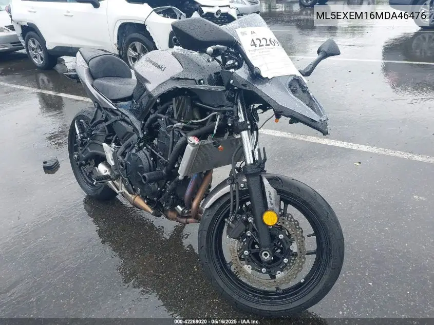 2021 Kawasaki Ex650 M VIN: ML5EXEM16MDA46476 Lot: 42269020