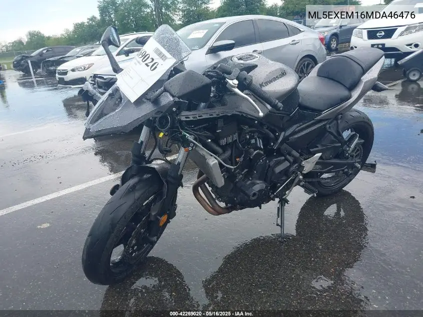 2021 Kawasaki Ex650 M VIN: ML5EXEM16MDA46476 Lot: 42269020