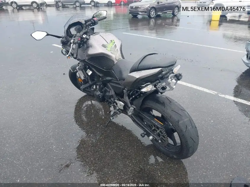 2021 Kawasaki Ex650 M VIN: ML5EXEM16MDA46476 Lot: 42269020