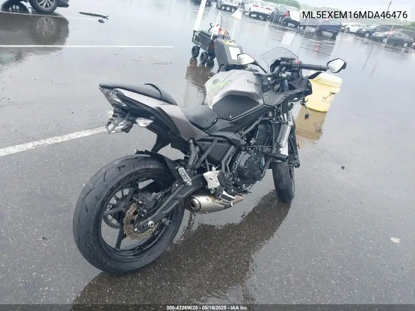 2021 Kawasaki Ex650 M VIN: ML5EXEM16MDA46476 Lot: 42269020