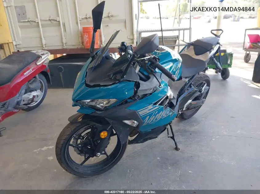 2021 Kawasaki Ex400 VIN: JKAEXKG14MDA94844 Lot: 42317160