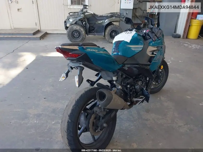 2021 Kawasaki Ex400 VIN: JKAEXKG14MDA94844 Lot: 42317160