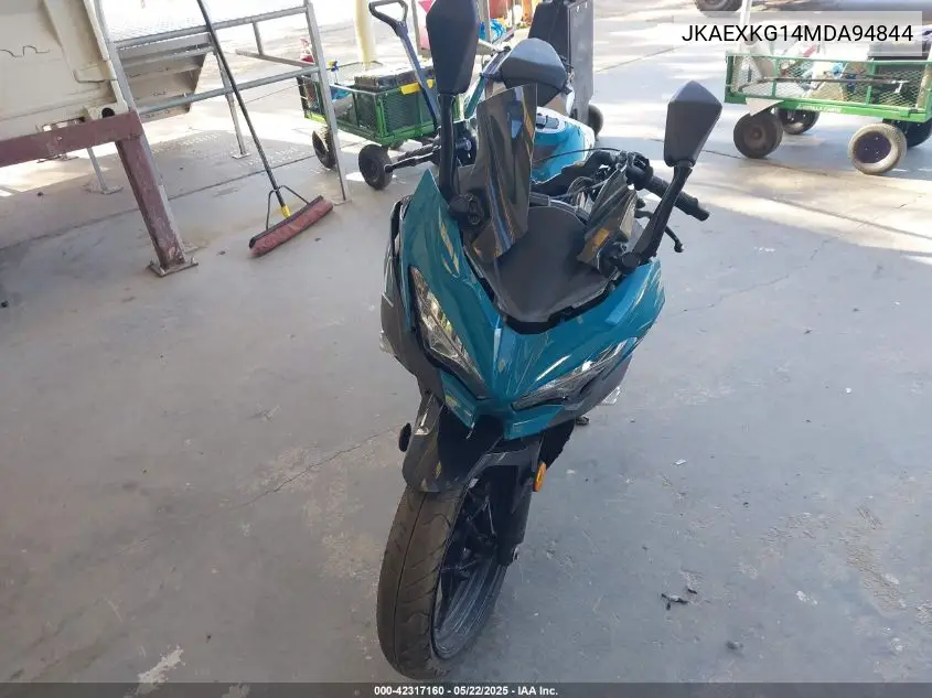 2021 Kawasaki Ex400 VIN: JKAEXKG14MDA94844 Lot: 42317160