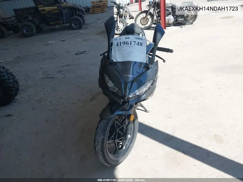 2022 Kawasaki Ex400 VIN: JKAEXKH14NDAH1723 Lot: 41961748