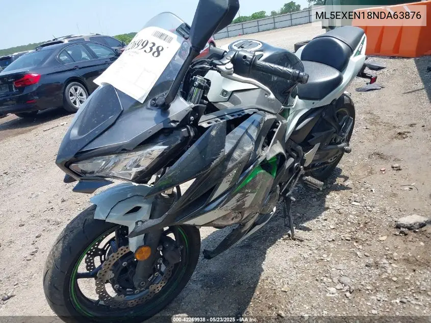 2022 Kawasaki Ex650 N VIN: ML5EXEN18NDA63876 Lot: 42269938