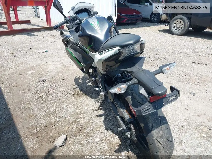 2022 Kawasaki Ex650 N VIN: ML5EXEN18NDA63876 Lot: 42269938