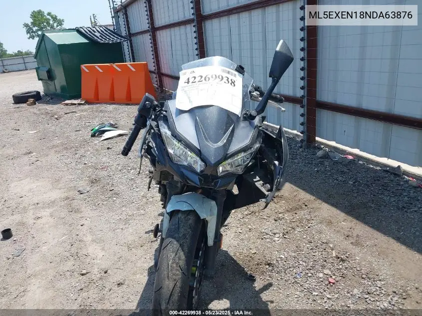 2022 Kawasaki Ex650 N VIN: ML5EXEN18NDA63876 Lot: 42269938