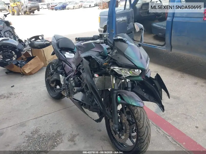 2022 Kawasaki Ex650 N VIN: ML5EXEN15NDA50695 Lot: 42278110