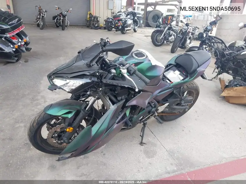 2022 Kawasaki Ex650 N VIN: ML5EXEN15NDA50695 Lot: 42278110
