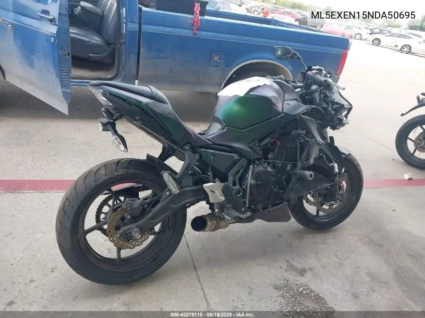 2022 Kawasaki Ex650 N VIN: ML5EXEN15NDA50695 Lot: 42278110