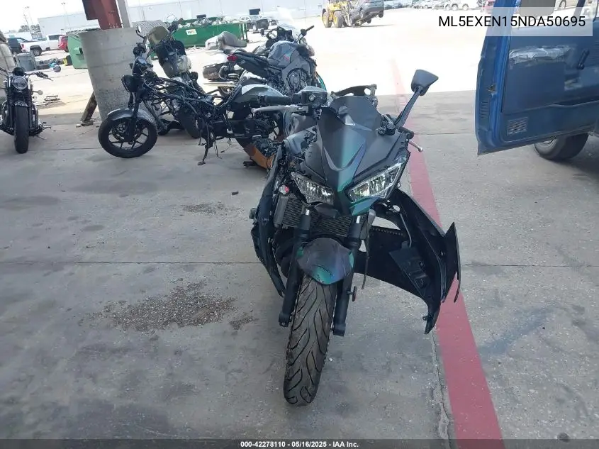 2022 Kawasaki Ex650 N VIN: ML5EXEN15NDA50695 Lot: 42278110