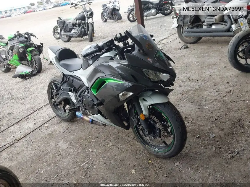 2022 Kawasaki Ex650 N VIN: ML5EXEN13NDA73991 Lot: 42369446