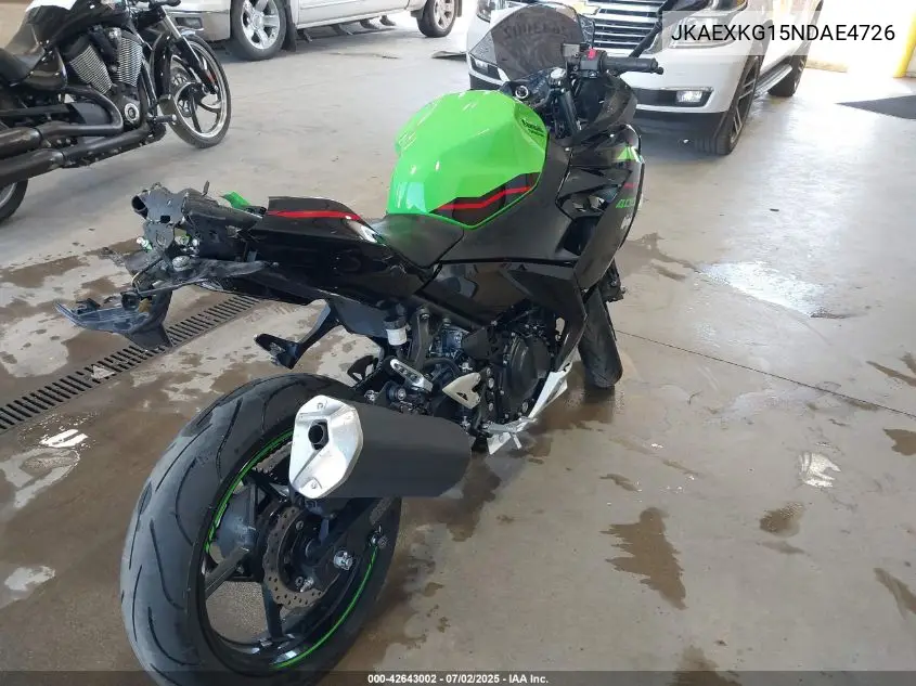 2022 Kawasaki Ex400 VIN: JKAEXKG15NDAE4726 Lot: 42643002