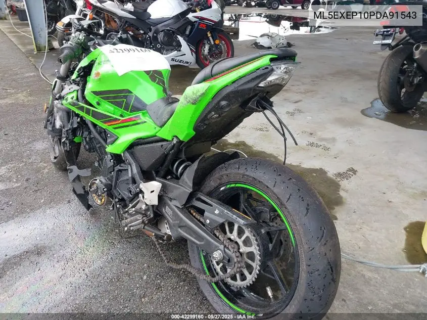 2023 Kawasaki Ex650 P VIN: ML5EXEP10PDA91543 Lot: 42299160