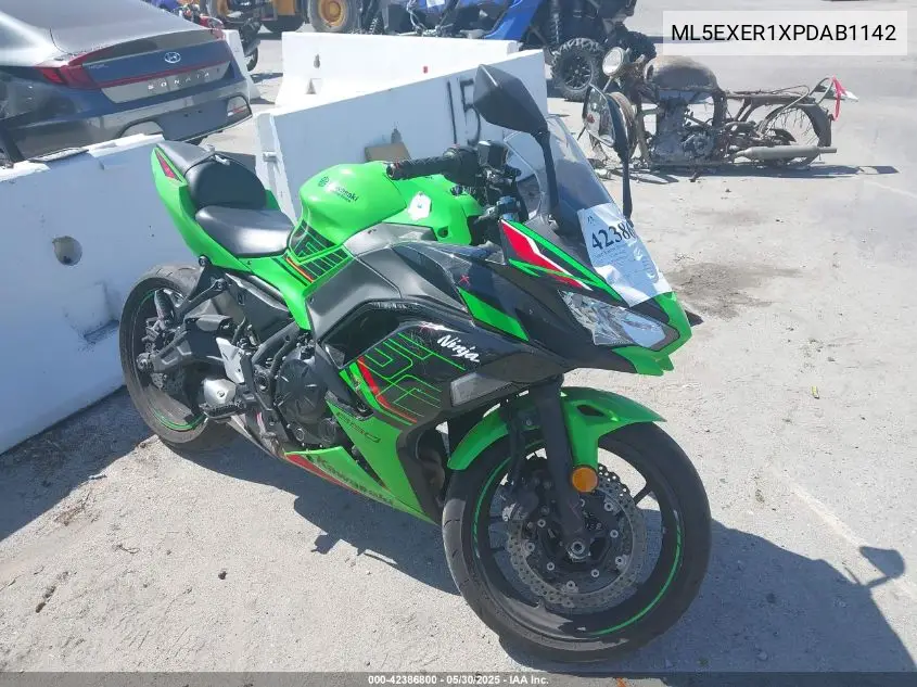 2023 Kawasaki Ex650 R VIN: ML5EXER1XPDAB1142 Lot: 42386800